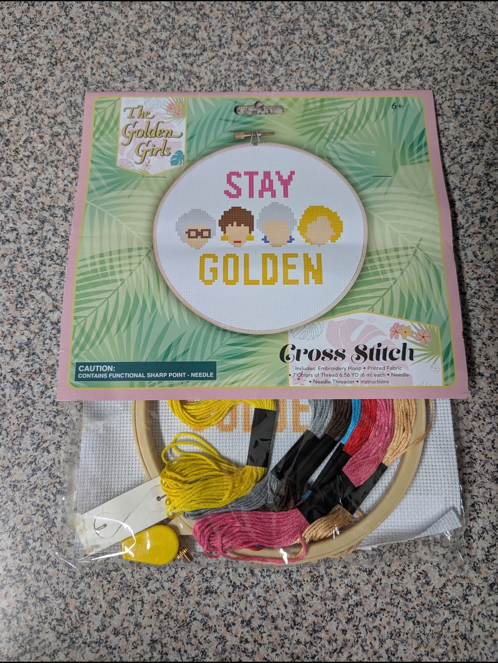The Golden Girls Cross Stitch Kit - "Stay Golden" Blanche Rose Dorothy Sophia